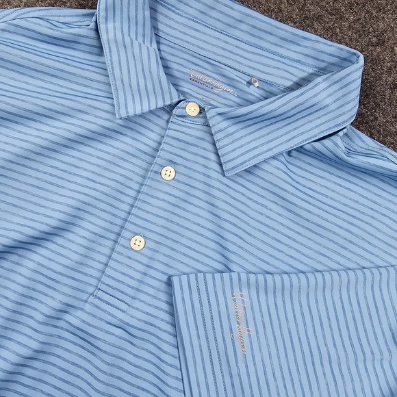Walter Hagen Other - Walter Hagen Essentials Golf Polo Shirt Mens XXL Blue Striped Short Sleeve